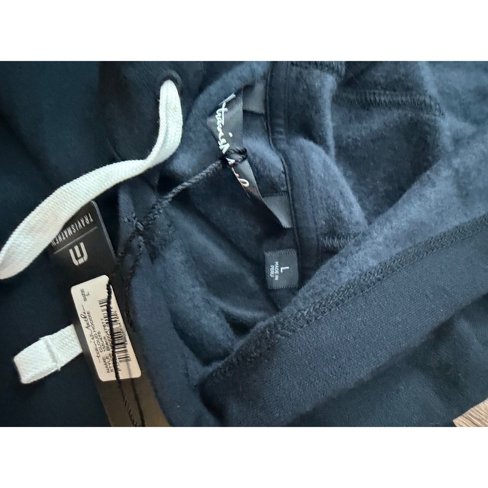 TravisMathew Mens Cloud Hoodie Black Long Sleeve Pullover Sweatshirt L NWT - Picture 5 of 6